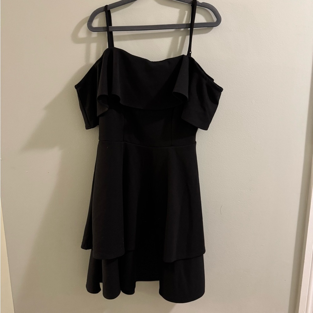 B Darlin Ruffled Off Shoulder Dress - Picture 2 of 4